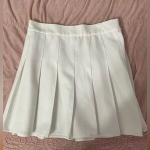 Garage White pleated mini skirt